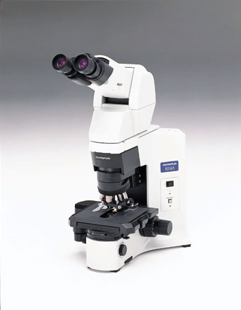 Designed for user comfort, the Evident BX45 microscope featured a novel Y-shaped body