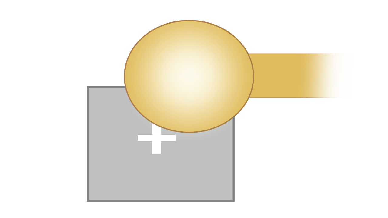 A ball placed outside of a pad