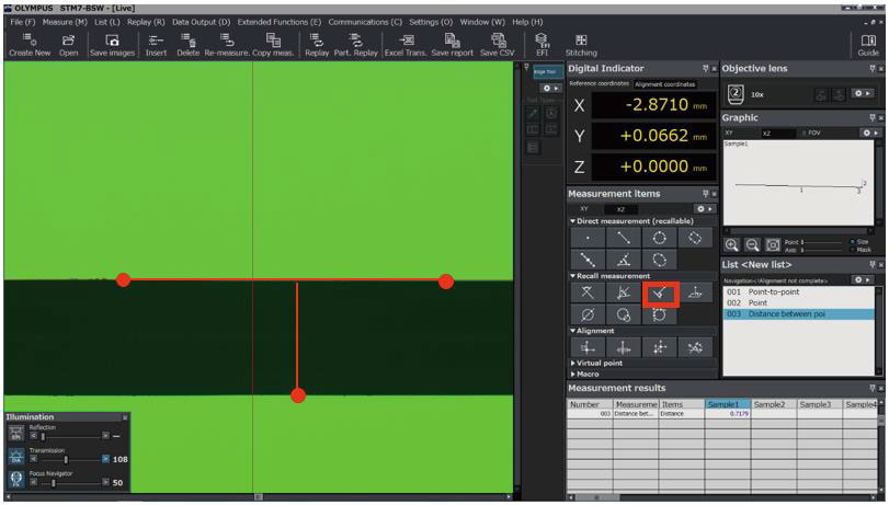 应用注释:使用测量光学显微镜检测医用皮下注射针头