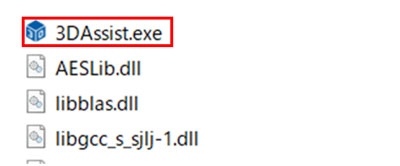 1. 双击3DAssist.exe文件,以执行软件。