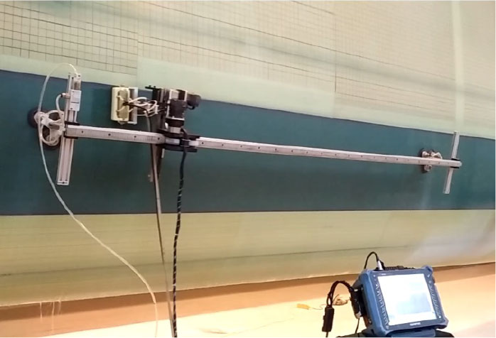 检测抗剪腹板粘接情况的GLIDER双轴编码扫查器和I5相控阵探头