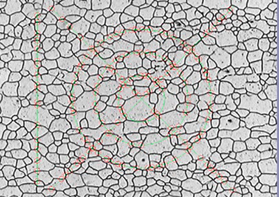 使用截点法分析晶粒