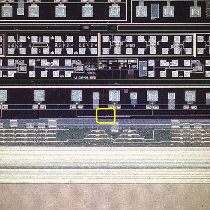 Darkfield observation: Defect detection at low magnification (70X)