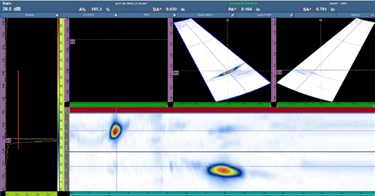 使用新款探头检测一个紧固件获得的结果