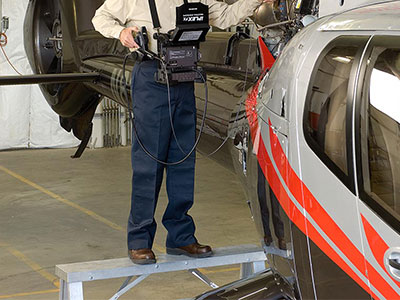 Evident’ IPLEX G Lite videoscope in use on a platform