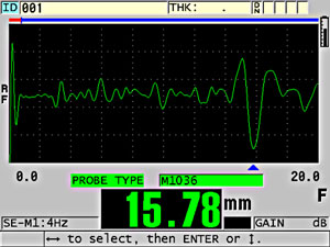 经过增益调整后所显示的正确读数