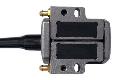 双晶线性阵列探头:底视图