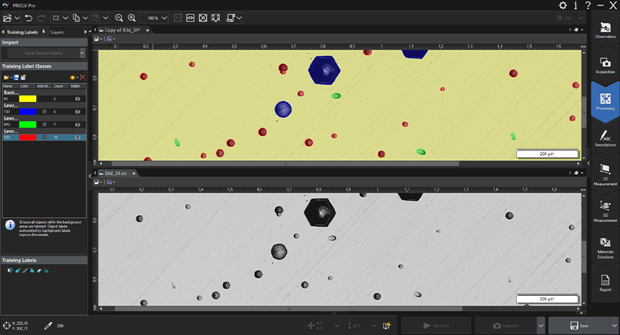 蚀刻SiC晶圆图像上的机器学习训练标签