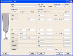 After inputting joint parameters the software predicts all beam paths