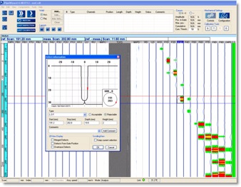 Strip charts, color coding and other analyis tools allow quick assesment and reporting