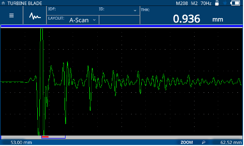 用于涡轮叶片检测的准确厚度测量