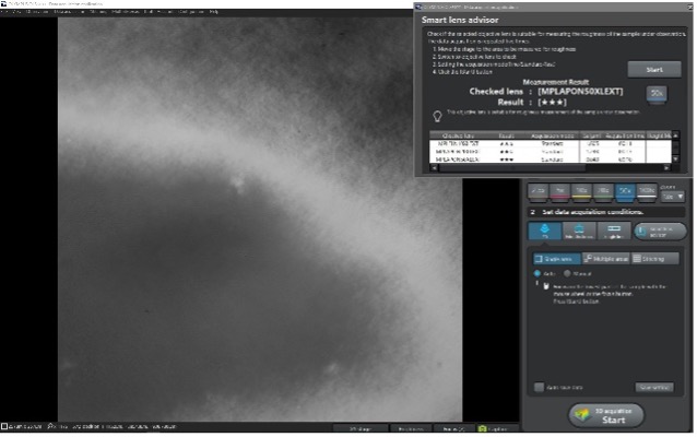 3D激光共聚焦显微镜上的Smart Lens Advisor