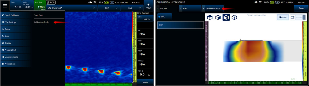 Accessing Calibration Tools