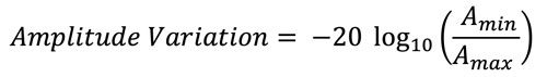 Maximum amplitude variation equation