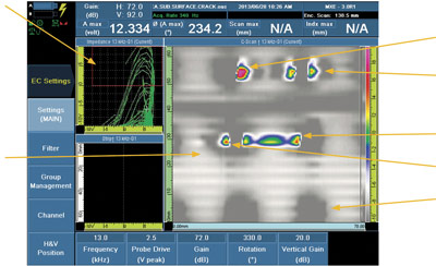 近表层裂纹区域的细图
