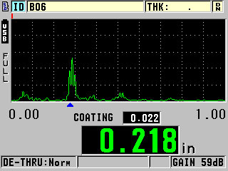 穿透涂层模式波形