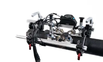 The HSMT-Flex scanner is intended for one axis encoded inspection of circumference welds on pipes of 4.5 in. OD (114.3 mm) and greater.