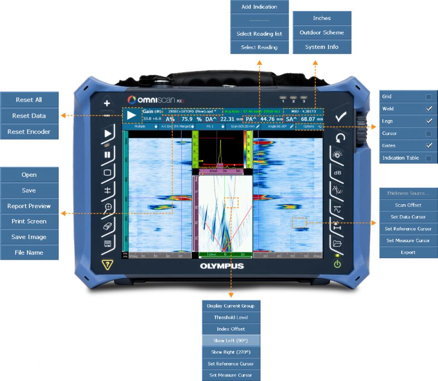 用于OmniScan MX2仪器的MXU软件