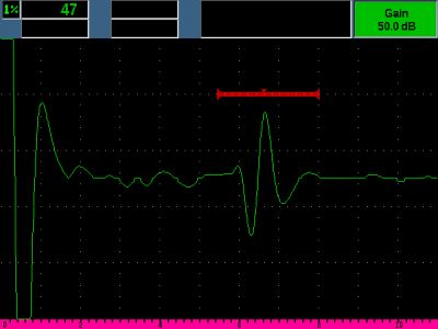 合格工件中典型的信号指示