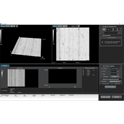 内圈凹槽粗糙度测量示例（长工作距离100X物镜； 4倍光学变焦）