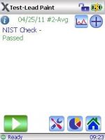 用于检测含铅漆层的奥林巴斯DELTA Classic分析仪的检测结果屏幕。