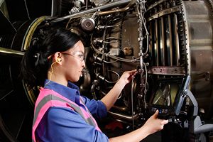 IPLEX borescope inspection of an aircraft engine