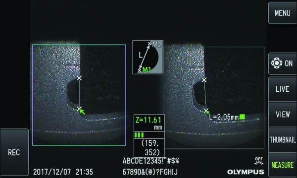 IPLEX GX测量屏幕