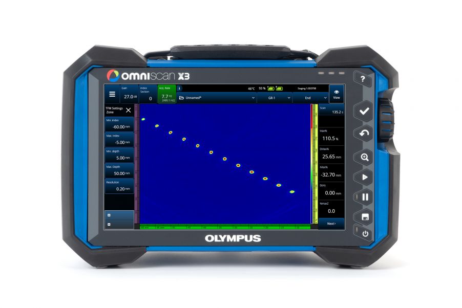 配备有TFM/FMC功能的相控阵探伤仪