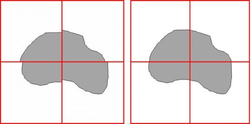 Uncorrected movement (left) and corrected movement (right)