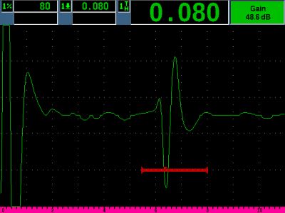 合格工件中典型的信号指示
