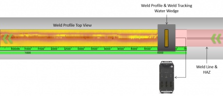 焊缝剖面俯视图